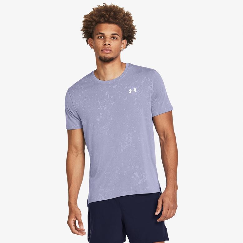 Under Armour Launch Splatter Erkek Mor Antrenman T-Shirt