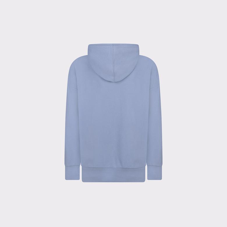 Converse Oversized Chuck Patch Çocuk Mavi Hoodie