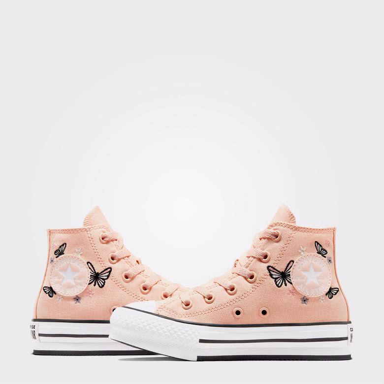 Converse Chuck Taylor All Star EVA Lift Butterflies Çocuk Pembe Platform Sneaker