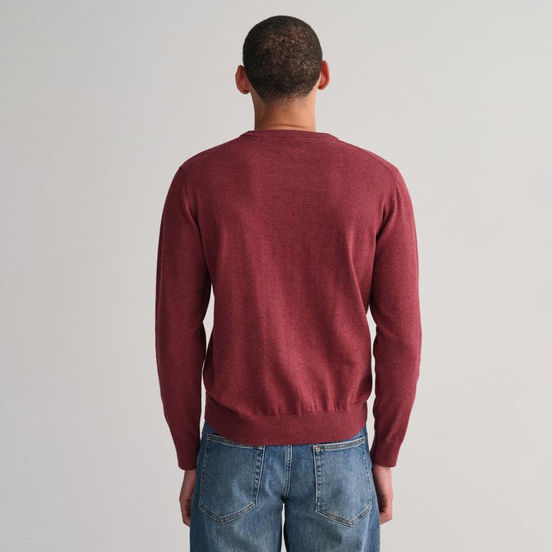 GANT Erkek Bordo Regular Fit Bisiklet Yaka Kazak