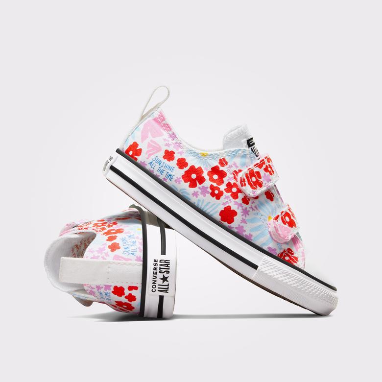 Converse Chuck Taylor All Star Easy On Floral Çocuk Beyaz Sneaker