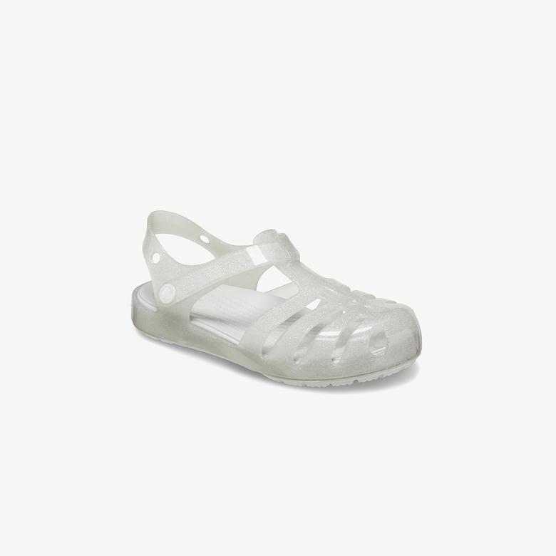 Crocs Isabella Glitter T Bebek Gri Sandalet