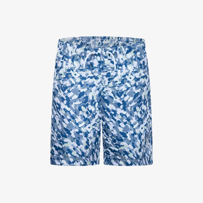 Jordan Essentials Poolside All-Over Printed Çocuk Mavi Deniz Şortu