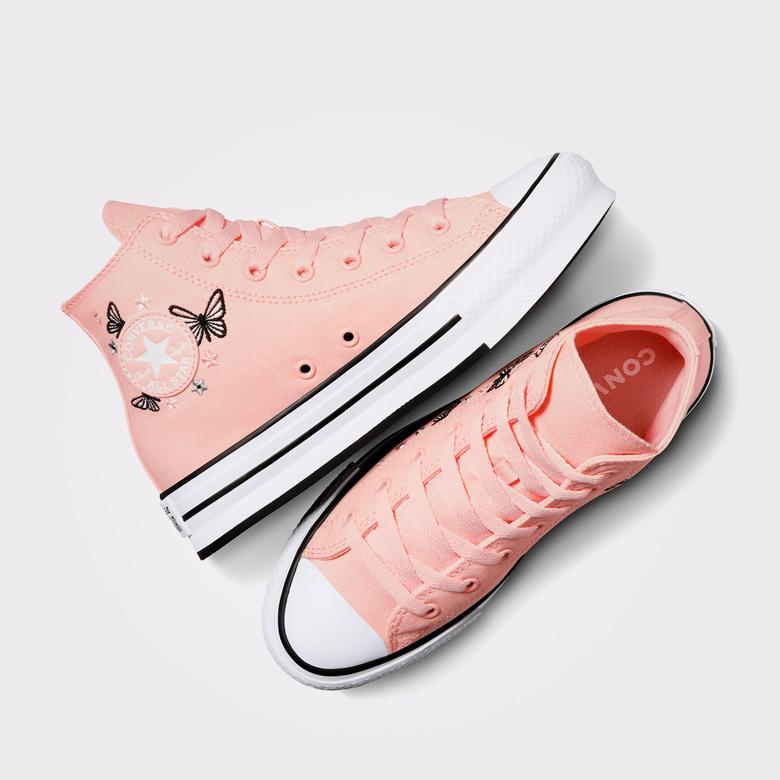 Converse Chuck Taylor All Star EVA Lift Butterflies Çocuk Pembe Platform Sneaker
