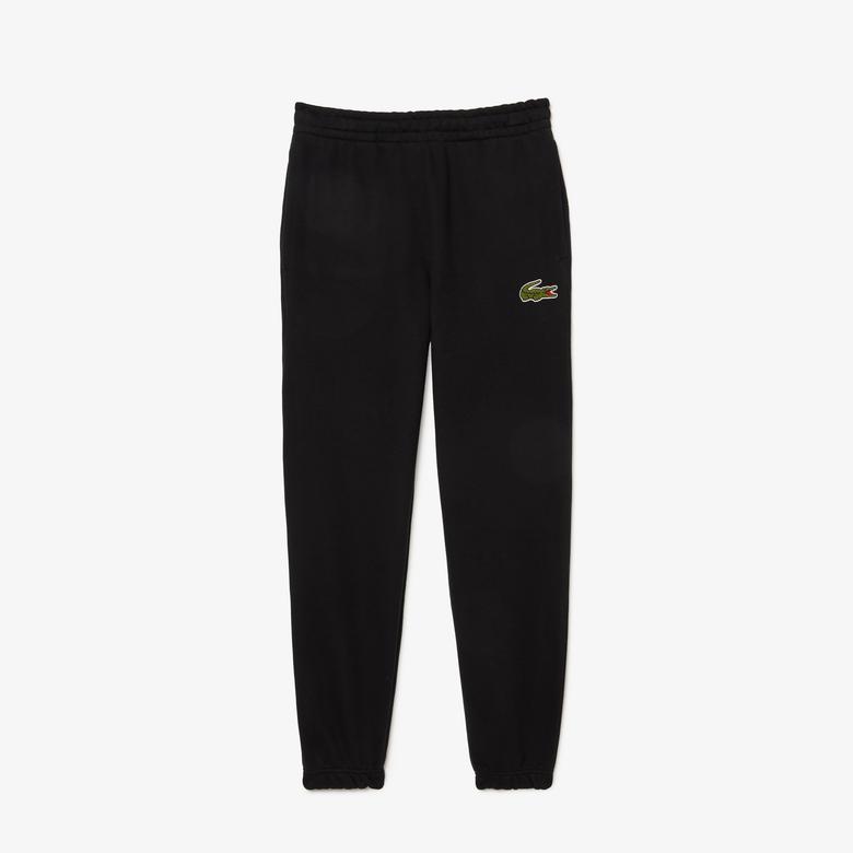 Lacoste Unisex Relaxed Fit Organik Pamuk Siyah Eşofman Altı