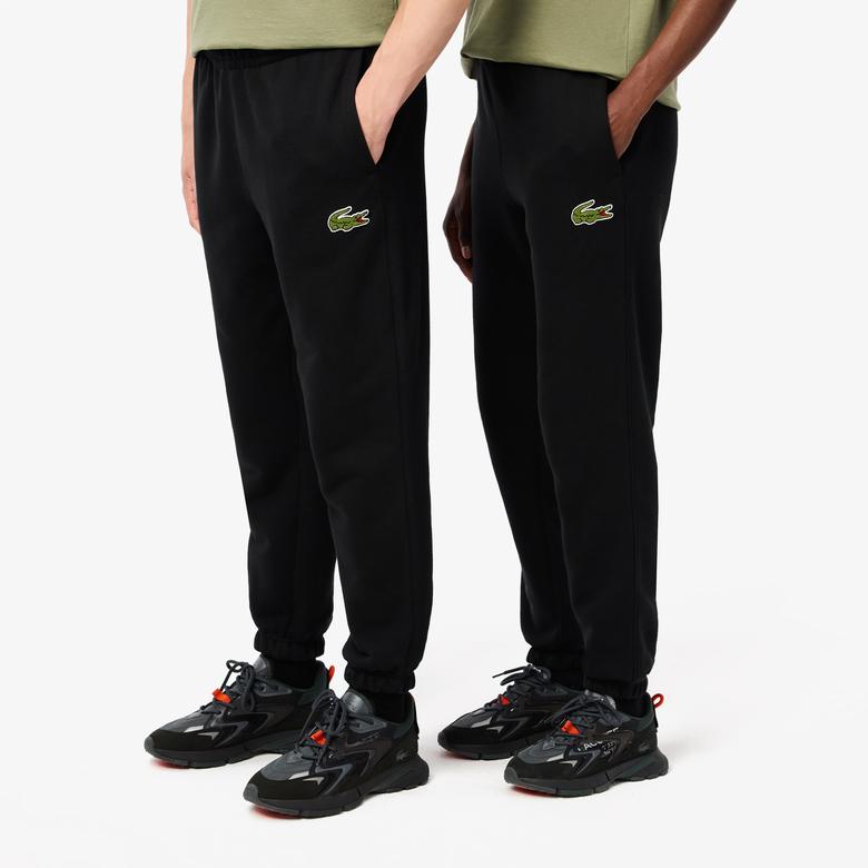 Lacoste Unisex Relaxed Fit Organik Pamuk Siyah Eşofman Altı