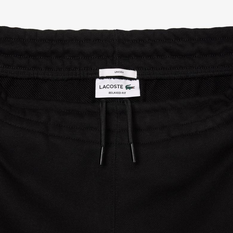 Lacoste Unisex Relaxed Fit Organik Pamuk Siyah Eşofman Altı