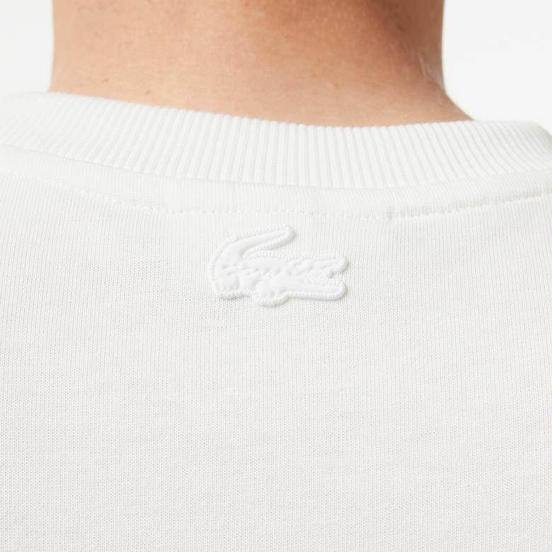 Lacoste Erkek Regular Fit Bisiklet Yaka Baskılı Beyaz T-Shirt