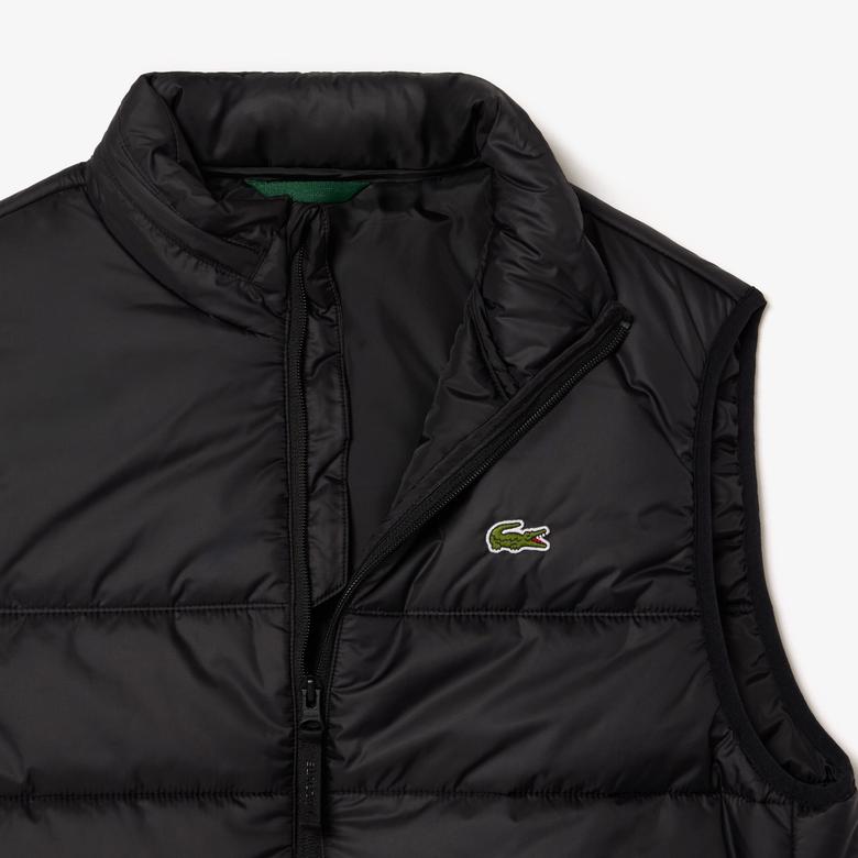 Lacoste Erkek Kapüşonlu Siyah Şişme Yelek