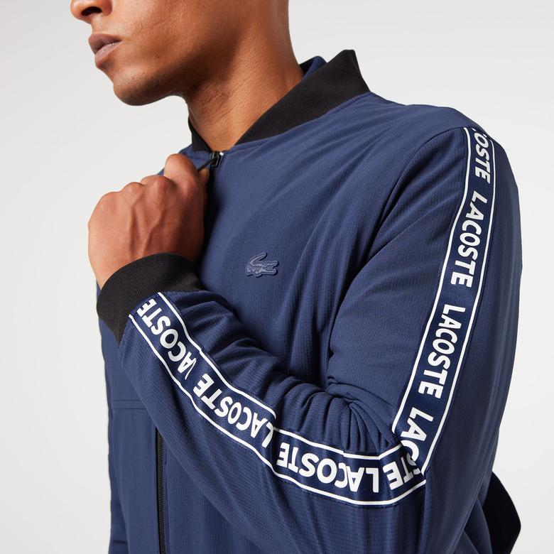 Lacoste Erkek Relaxed Fit Hakim Yaka Lacivert Mont