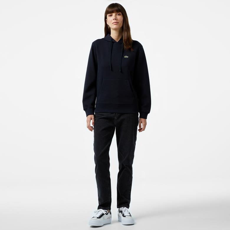 Lacoste Regular Fit Kadın Lacivert Hoodie