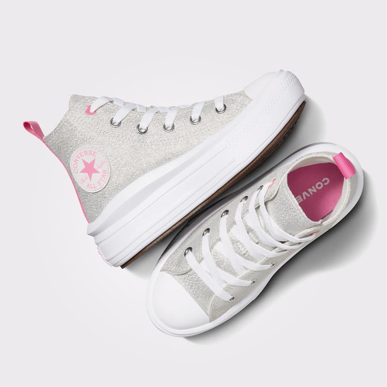 Converse Chuck Taylor All Star Move Platform Sparkle Çocuk Gri Sneaker