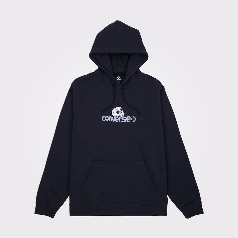 Converse Skull Erkek Siyah Sweatshirt