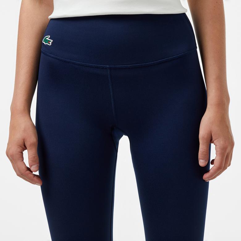 Lacoste Kadın Slim Fit Baskılı Lacivert Tayt