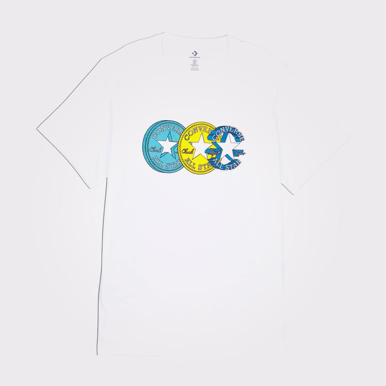 Converse Chuck Taylor Distorted Erkek Beyaz T-Shirt