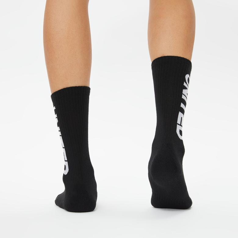 UNITED4 Classic Unisex Siyah/Beyaz 2'li Çorap