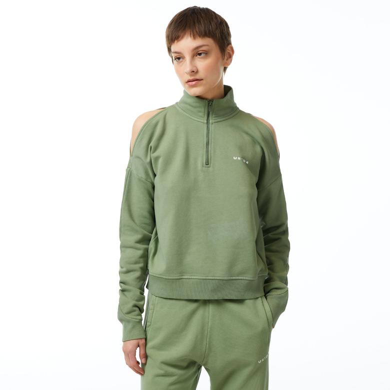 UNITED4 Classic Kadın Haki Sweatshirt