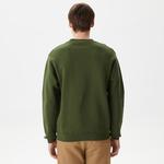 ERKEK BASKILI BİSİKLET YAKA YEŞİL SWEATSHIRT