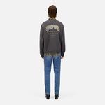 ERKEK BASKILI BİSİKLET YAKA SİYAH SWEATSHIRT