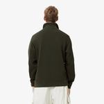 Lacoste Erkek Classic Fit Yarım Fermuarlı Yeşil Sweatshirt