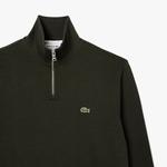 Lacoste Erkek Classic Fit Yarım Fermuarlı Yeşil Sweatshirt