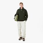Lacoste Erkek Classic Fit Yarım Fermuarlı Yeşil Sweatshirt