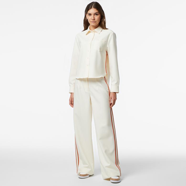Lacoste Kadın Regular Fit Krem Pantolon