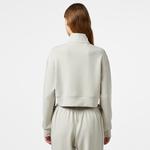 Lacoste Relaxed Fit Yarım Fermuarlı Kadın Gri Sweatshirt