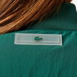 Lacoste Kadın Relaxed Fit Dik Yaka Koyu Yeşil Mont