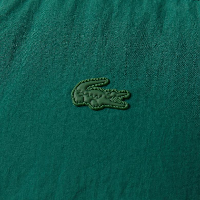 Lacoste Kadın Relaxed Fit Dik Yaka Koyu Yeşil Mont