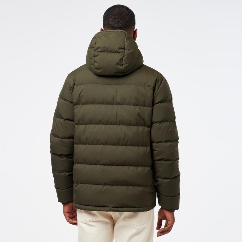 Lacoste Erkek Regular Fit Kapüşonlu Koyu Yeşil Şişme Mont