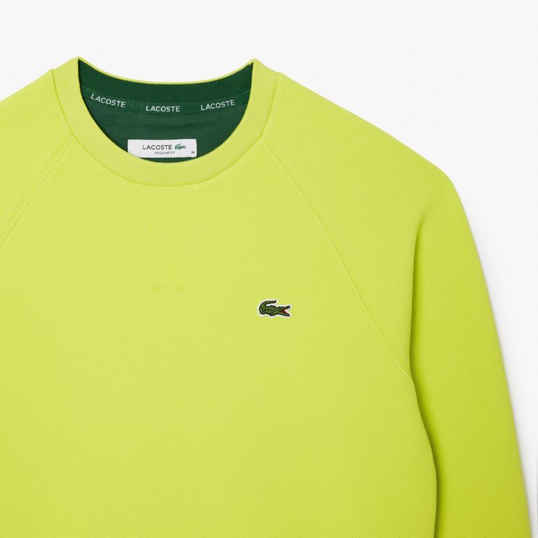 Lacoste Kadın Regular Fit Bisiklet Yaka Sarı Sweatshirt