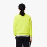 Lacoste Kadın Regular Fit Bisiklet Yaka Sarı Sweatshirt