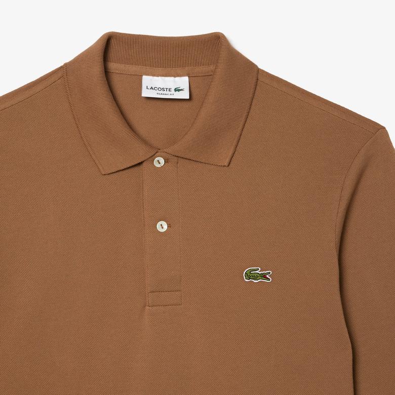 Lacoste L.12.12 Erkek Classic Fit Uzun Kollu Kahverengi Polo