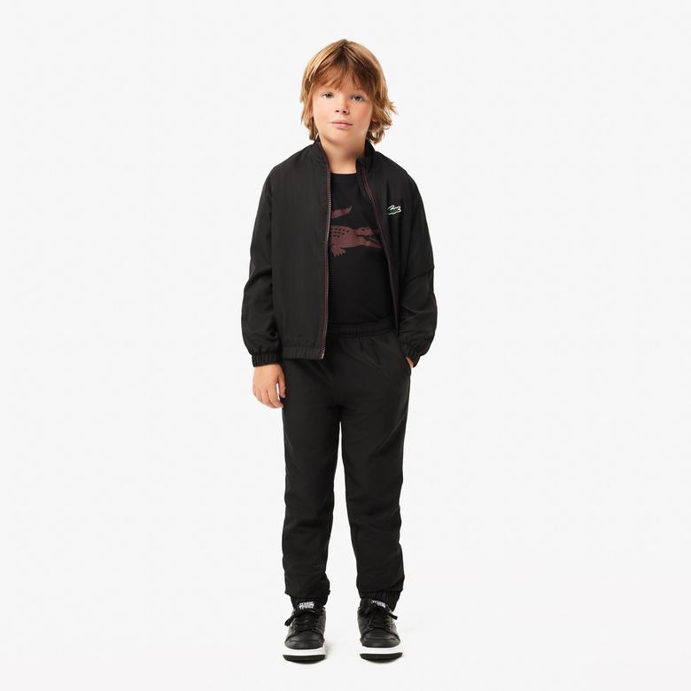 Lacoste Erkek Çocuk Baskılı Siyah T-Shirt