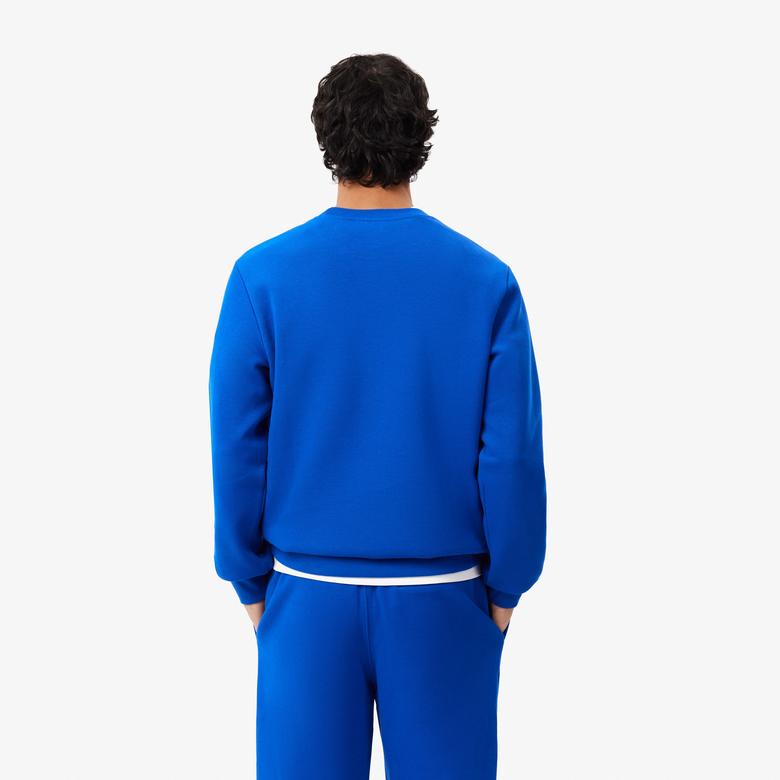 Lacoste Erkek Classic Fit Bisiklet Yaka Mavi Sweatshirt