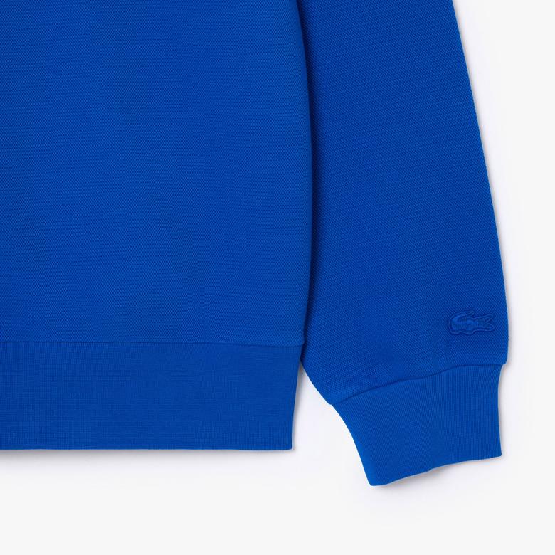Lacoste Erkek Classic Fit Bisiklet Yaka Mavi Sweatshirt