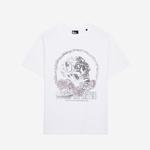KADIN BİSİKLET YAKA BASKILI BEYAZ T-SHIRT