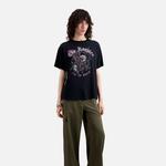 KADIN BASKILI SİYAH T-SHIRT
