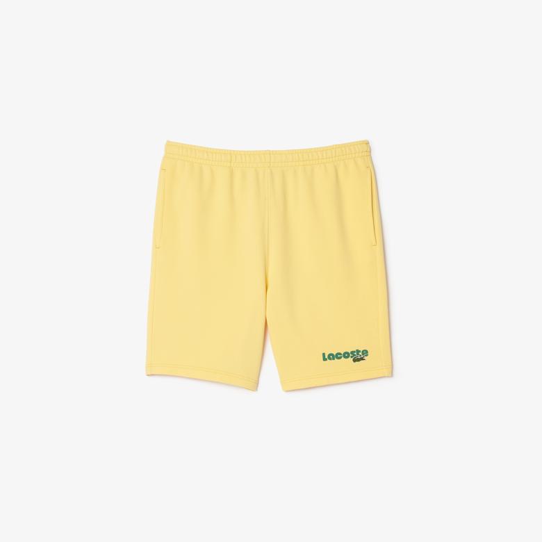 Lacoste Erkek Regular Fit Baskılı Sarı Şort
