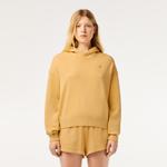 Lacoste Kadın Oversize Fit Kapüşonlu Sarı Sweatshirt