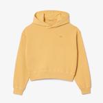 Lacoste Kadın Oversize Fit Kapüşonlu Sarı Sweatshirt