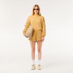 Lacoste Kadın Oversize Fit Kapüşonlu Sarı Sweatshirt