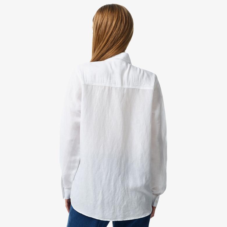 Lacoste Kadın Beyaz Gömlek