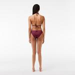 Lacoste Kadın Monogram Bordo Bikini Altı