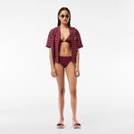Lacoste Kadın Monogram Bordo Bikini Altı