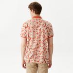 Nautica Erkek Turuncu Classic Fit Kısa Kollu Baskılı Polo