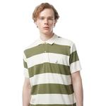 Nautica Erkek Yeşil Classic Fit Kısa Kollu Çizgili Polo
