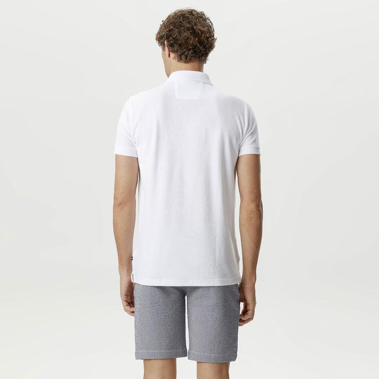 Nautica Erkek Beyaz Classic Fit Kısa Kollu Polo