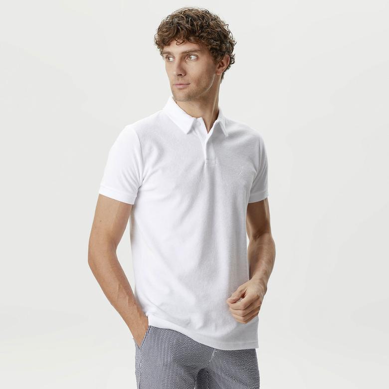 Nautica Erkek Beyaz Classic Fit Kısa Kollu Polo